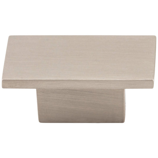 1-9/16" Overall Length Satin Nickel Rectangle Mirada Cabinet Knob