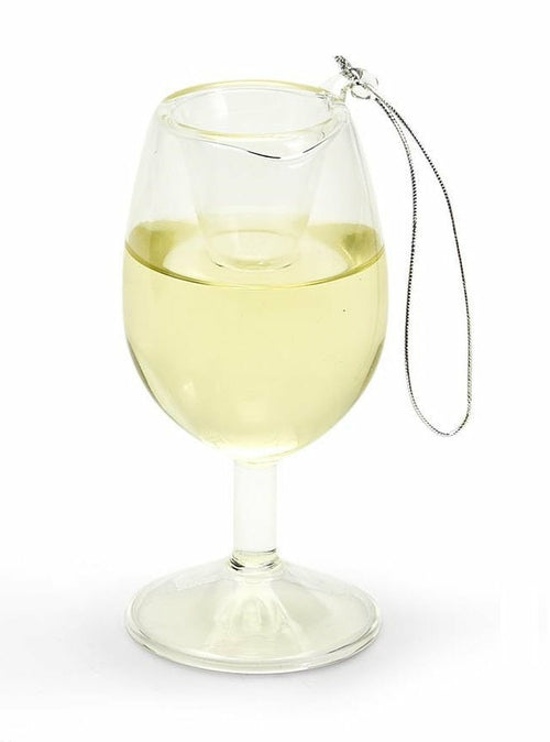 Red Wine Hand-Crafted Glass Ornament | Real Liquid Inside | Wine,