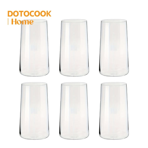 Set of 6 DOTOCOOK Highball Glasses - 15.5 oz Multipurpose Glass