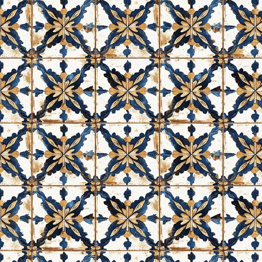 Gilded Cobalt Heritage Tiles