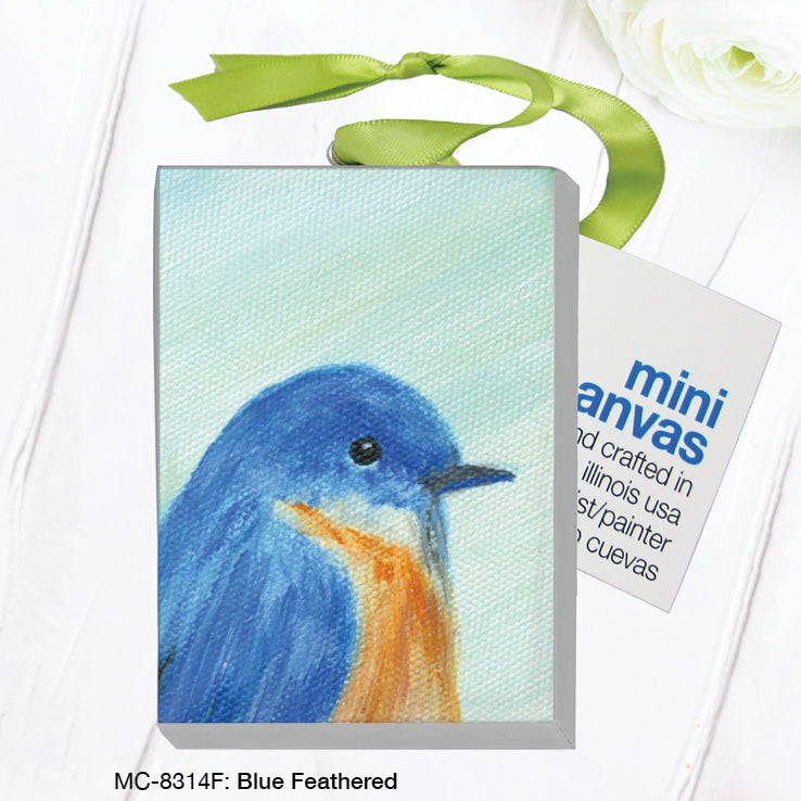 Blue Feathered, Mini Canvas (MC-8314F)