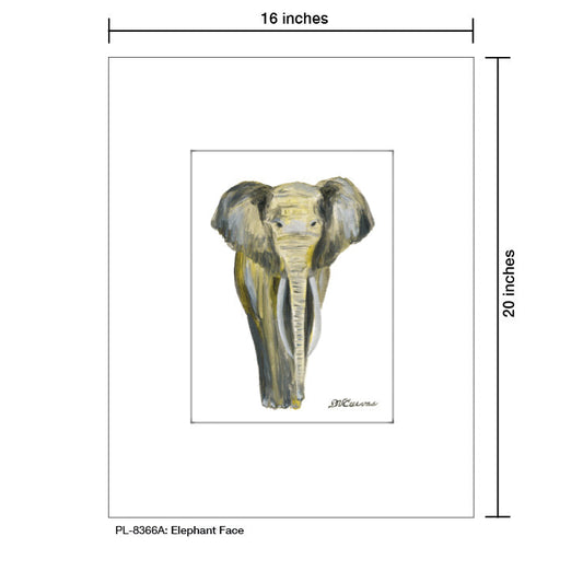 Elephant Face, Print (#8366A)
