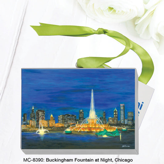 Buckingham Fountain at Night, Chicago, Mini Canvas (MC-8390A)
