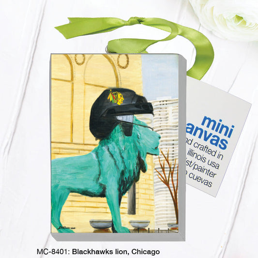 Blackhawks Lion, Chicago, Mini Canvas (MC-8401A)