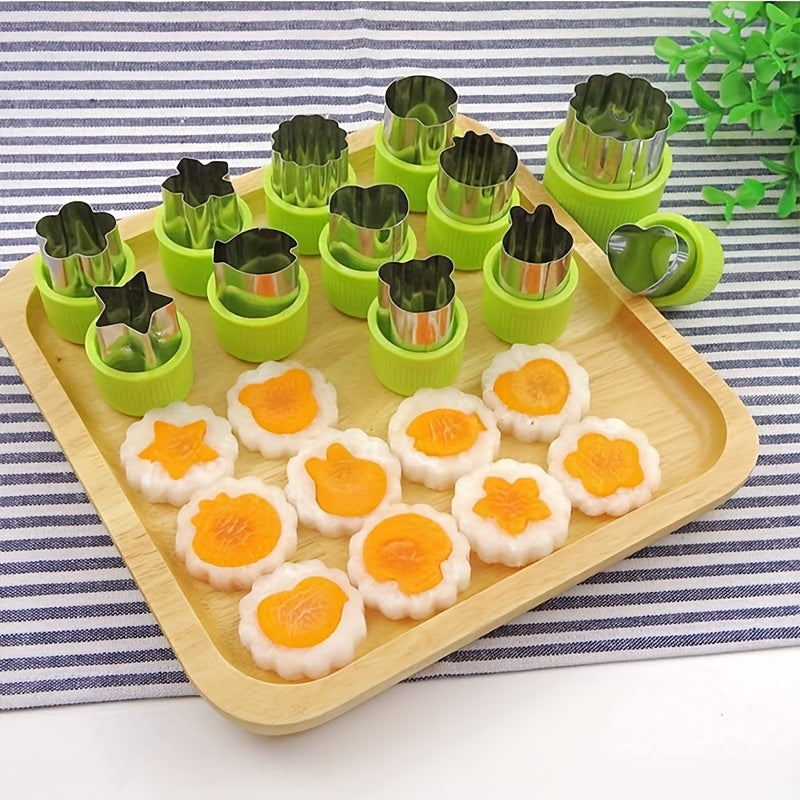 Multifunctional Stainless Steel Vegetable and Cookie Cutter Set