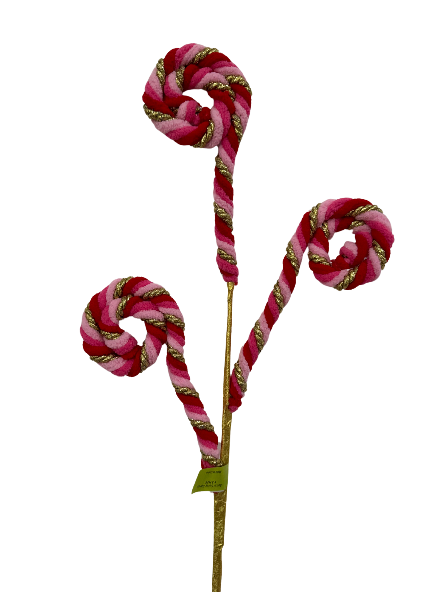 Spiral Curly Spray x 3 H26 red/dark pink/gold