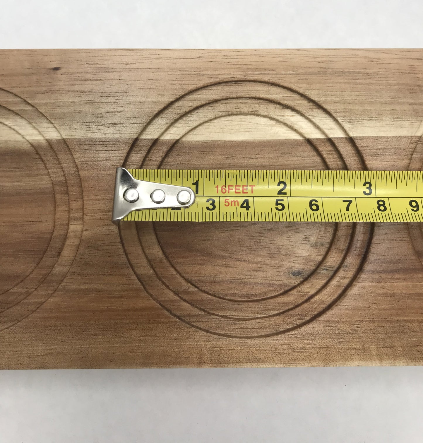 Zavis Green Acacia Wood 3 Hole Double sided Flight Board 14" |