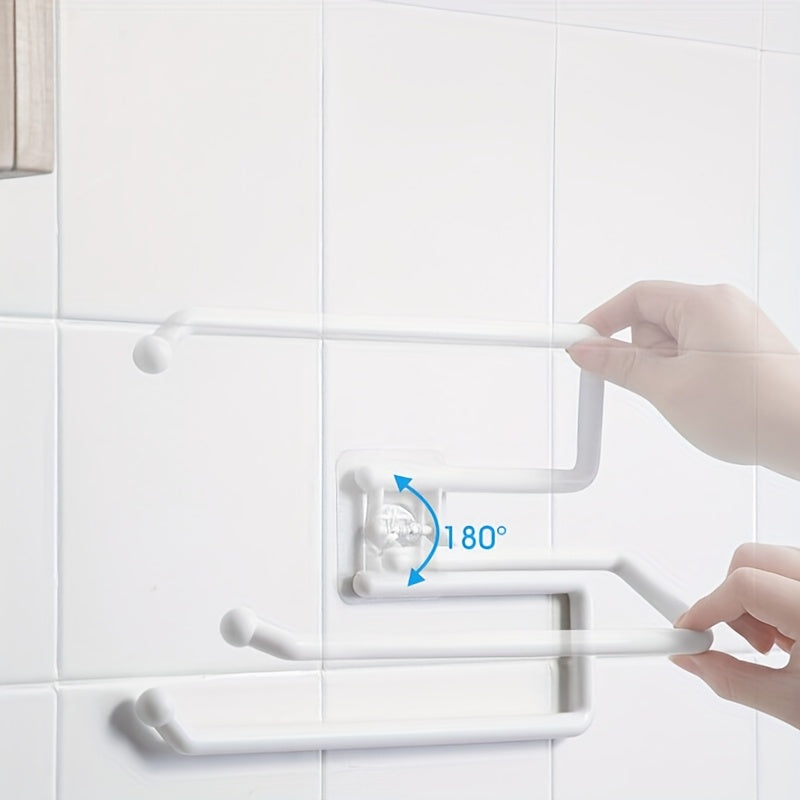 EasyInstall Punch-Free Wall Mount Paper Towel Holder - Plastic Roll