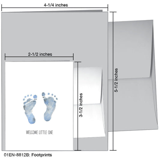 Footprints, Greeting Card (8812B)