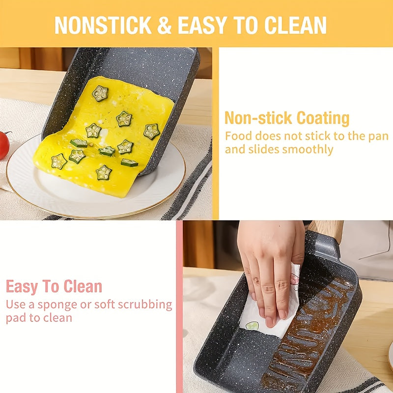 NonStick Japanese Omelette Pan with Wood Handle