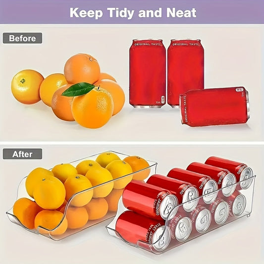 1pc Clear Plastic Refrigerator Organizer Bin