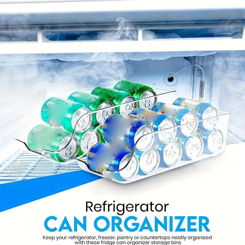 1pc Clear Plastic Refrigerator Organizer Bin