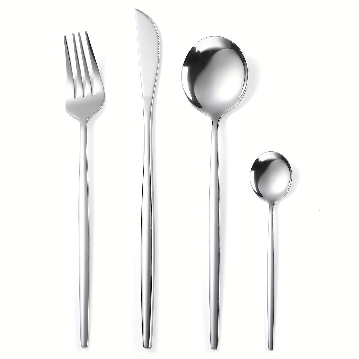 30pc Stainless Steel Cutlery Set Knives Forks Spoons