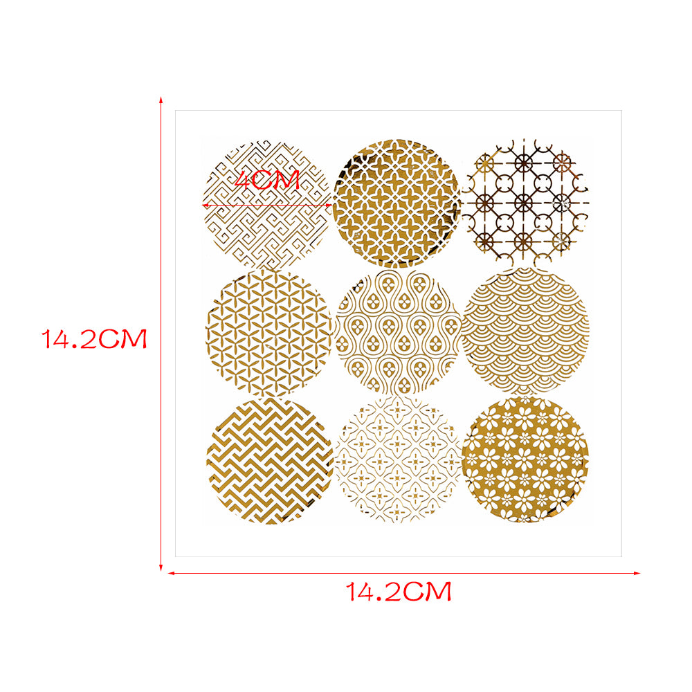 90PCS/10Sheets DIY Gold Design Baking Packaging
