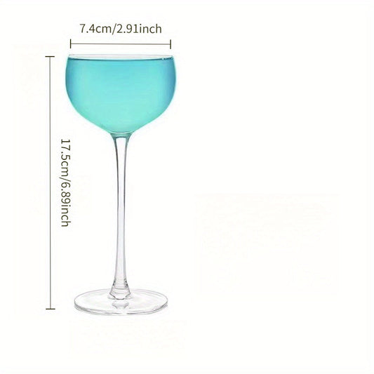2pcs Handmade Japanese Style Glass Martini Cocktail Goblets, 170ml,