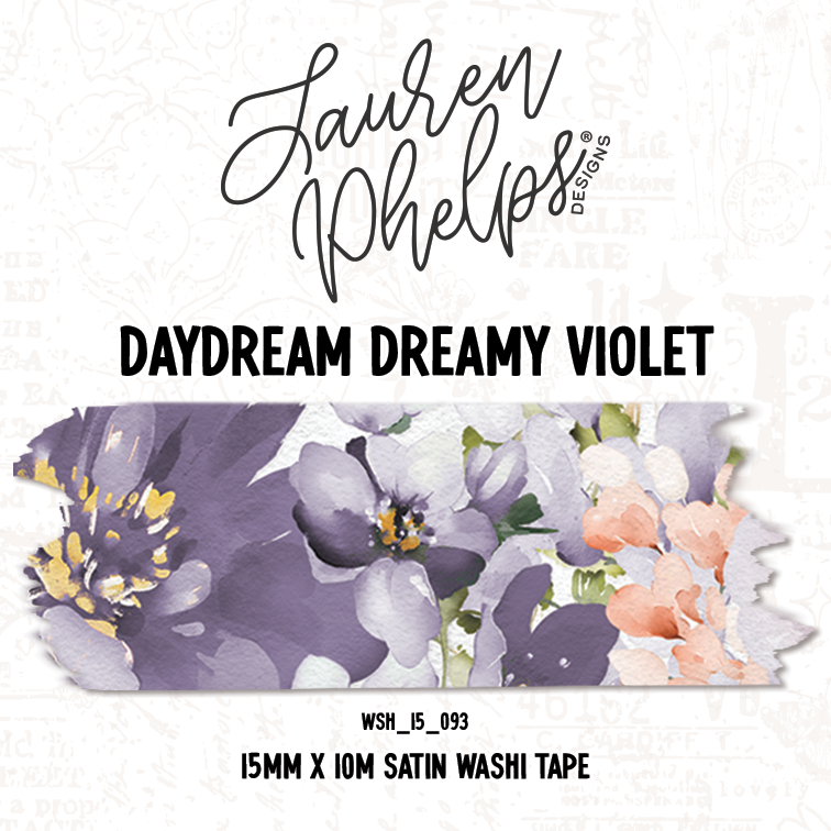 Daydream Dreamy Violet 15mm washi