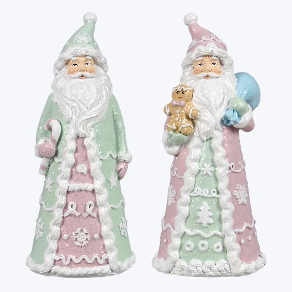 Santa's Sweet Shoppe Collection - 7" Resin Christmas Santa - SET OF 2