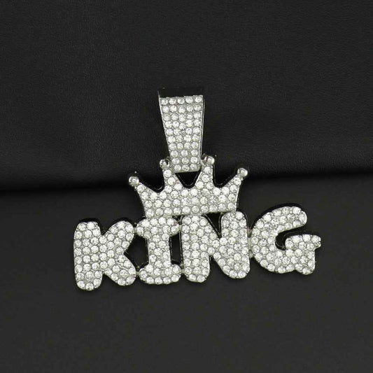 Men's Fashion Necklace with Diamond Pendant in Alloy