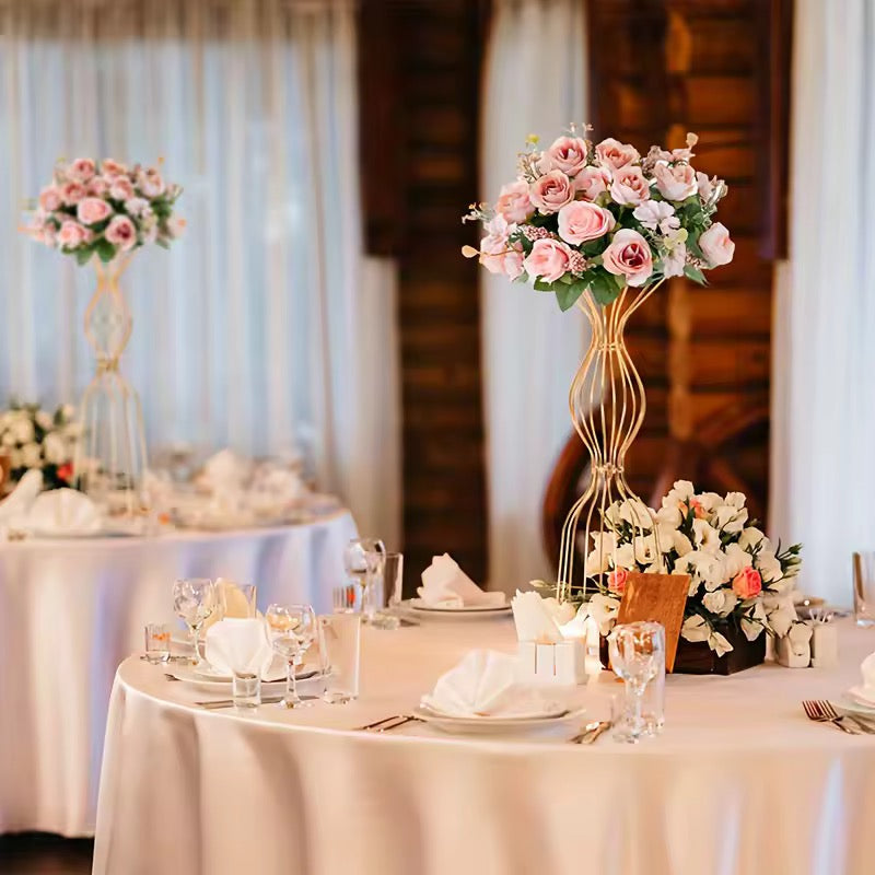 Elyss Wedding Party Table Decor - 23.6” Gold Flower Stand