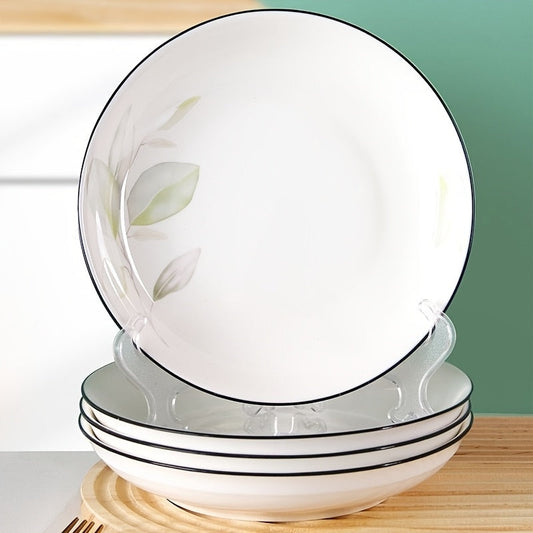 Chic Floral Ceramic Plate Durable Elegant AllSeason Dinnerware