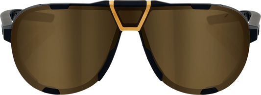 100% Westcraft Sunglasses - Soft Tact Black - Soft Gold Mirror 61046-258-01
