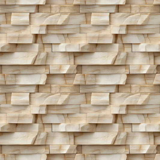Sculpted Ivory Stone Layers