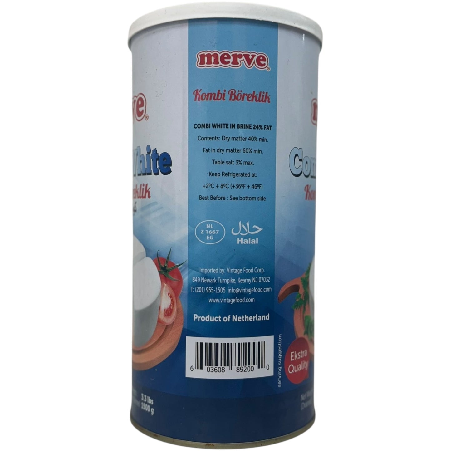 Merve Creamy Combi White Cheese - Rich and Smooth Flavor Ideal for Spreads and Cooking