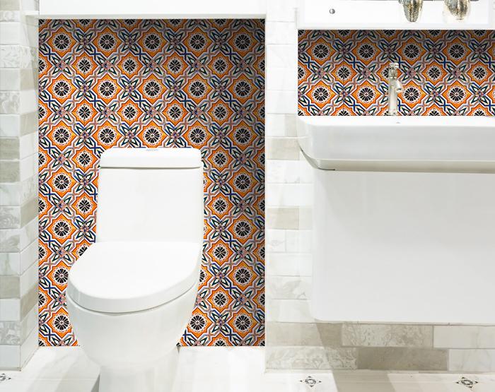 Decorative Tile stickers set of 24 Peel & Stick