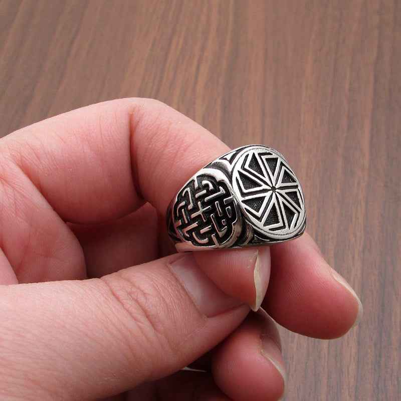 Personalized Viking Ring - Retro Nordic Men's Titanium Steel Ring