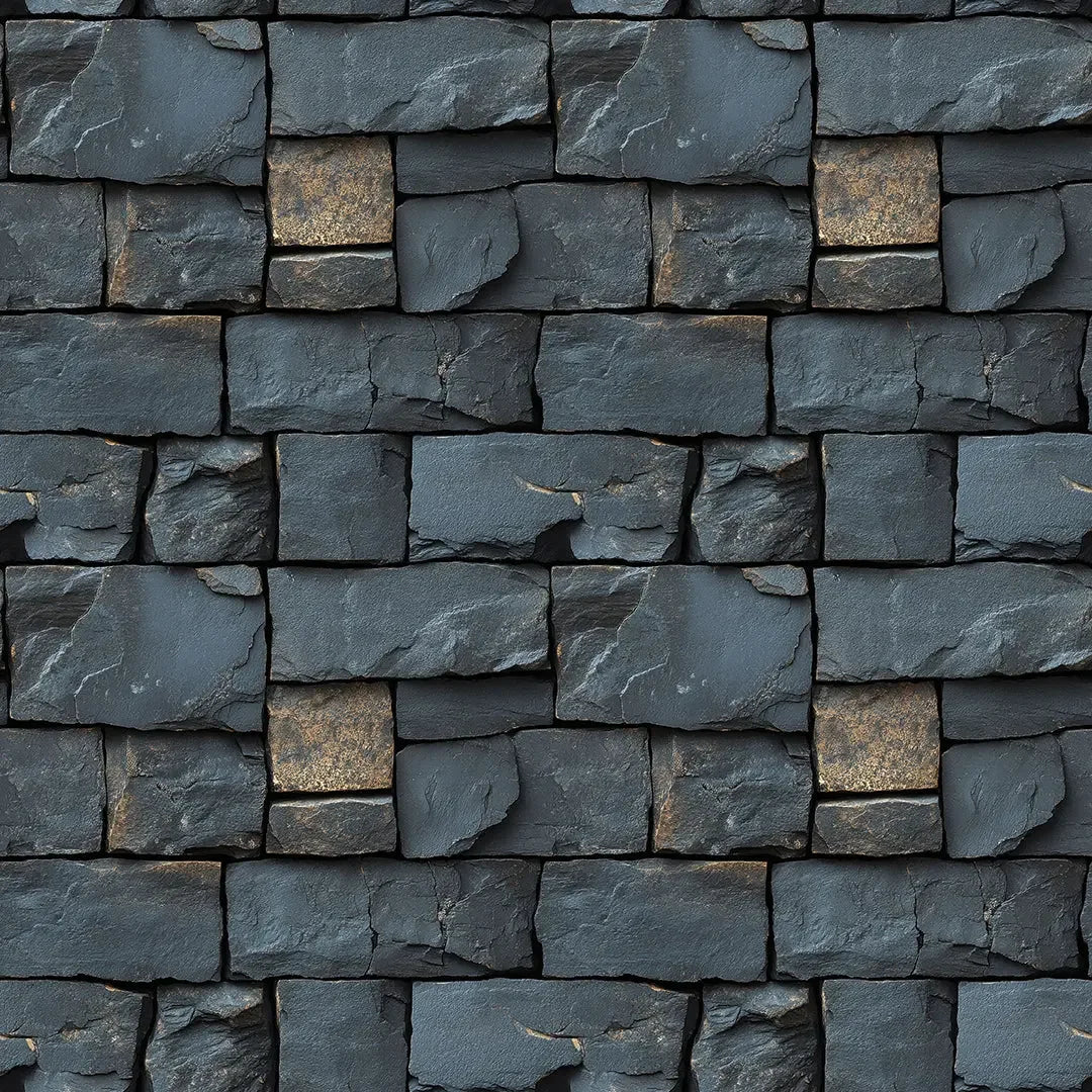 Midnight Quarry Gilded Stone