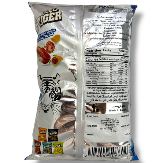 Tiger Chips Tomato Snacks - 90g Pack of Crunchy, Flavorful Tomato Chips
