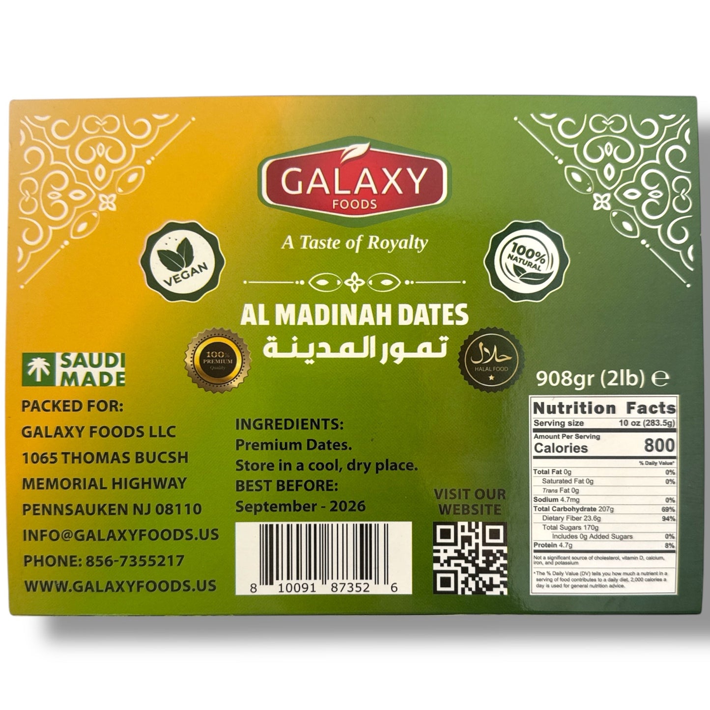 Premium Organic Almadina Dates - Deliciously Sweet and Nutritious Medjool Dates