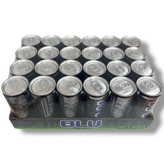 Blu Mojito Palestinian Energy Drink 24 Pack - Refreshing Flavors for Energy Boost