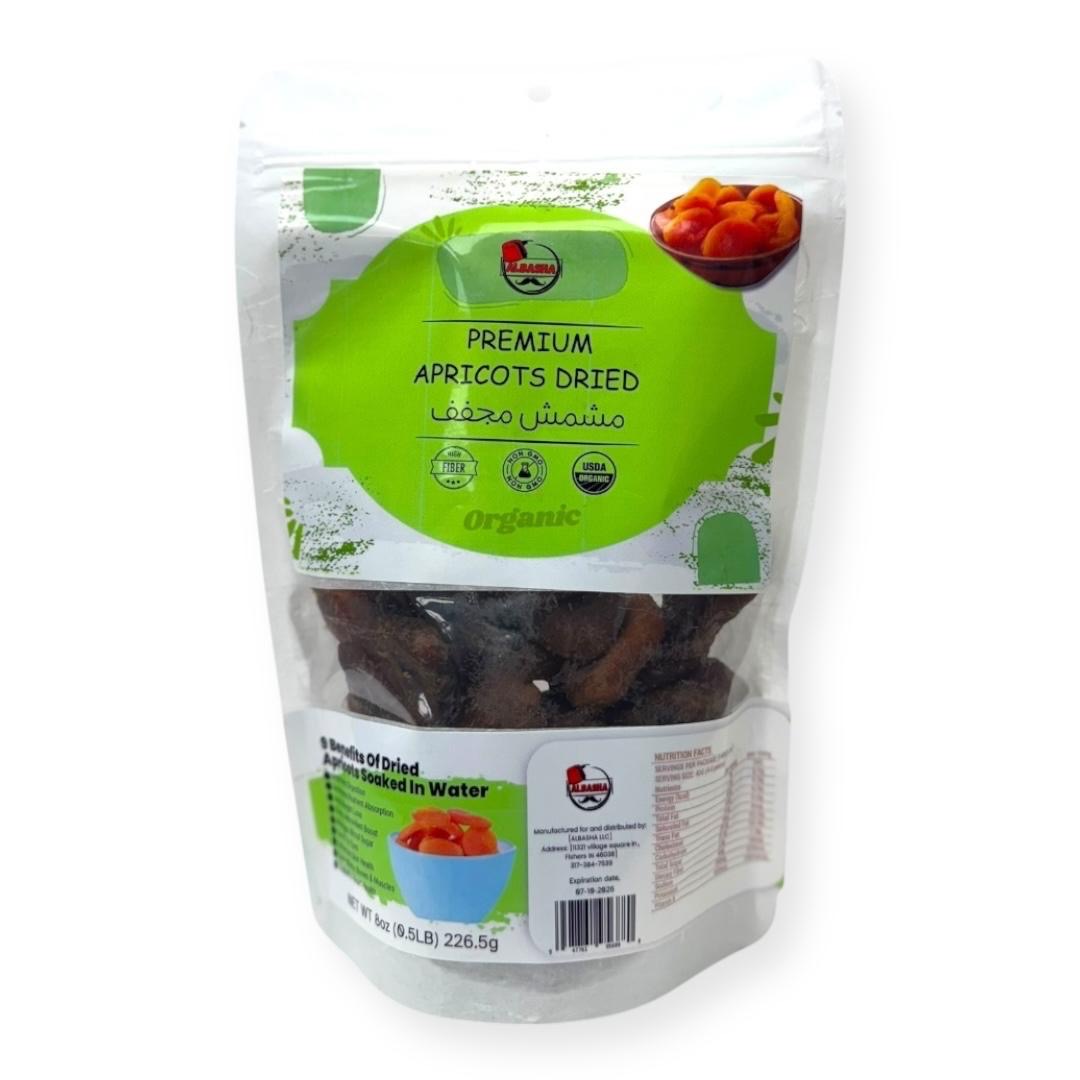 Albasha Premium Organic Dried Apricots - Naturally Sweet and Nutritious Snack Option