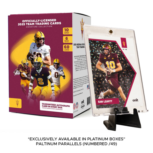 Arizona State University Football 2025 Trading Cards - Platinum Box (Guaranteed Autograph)