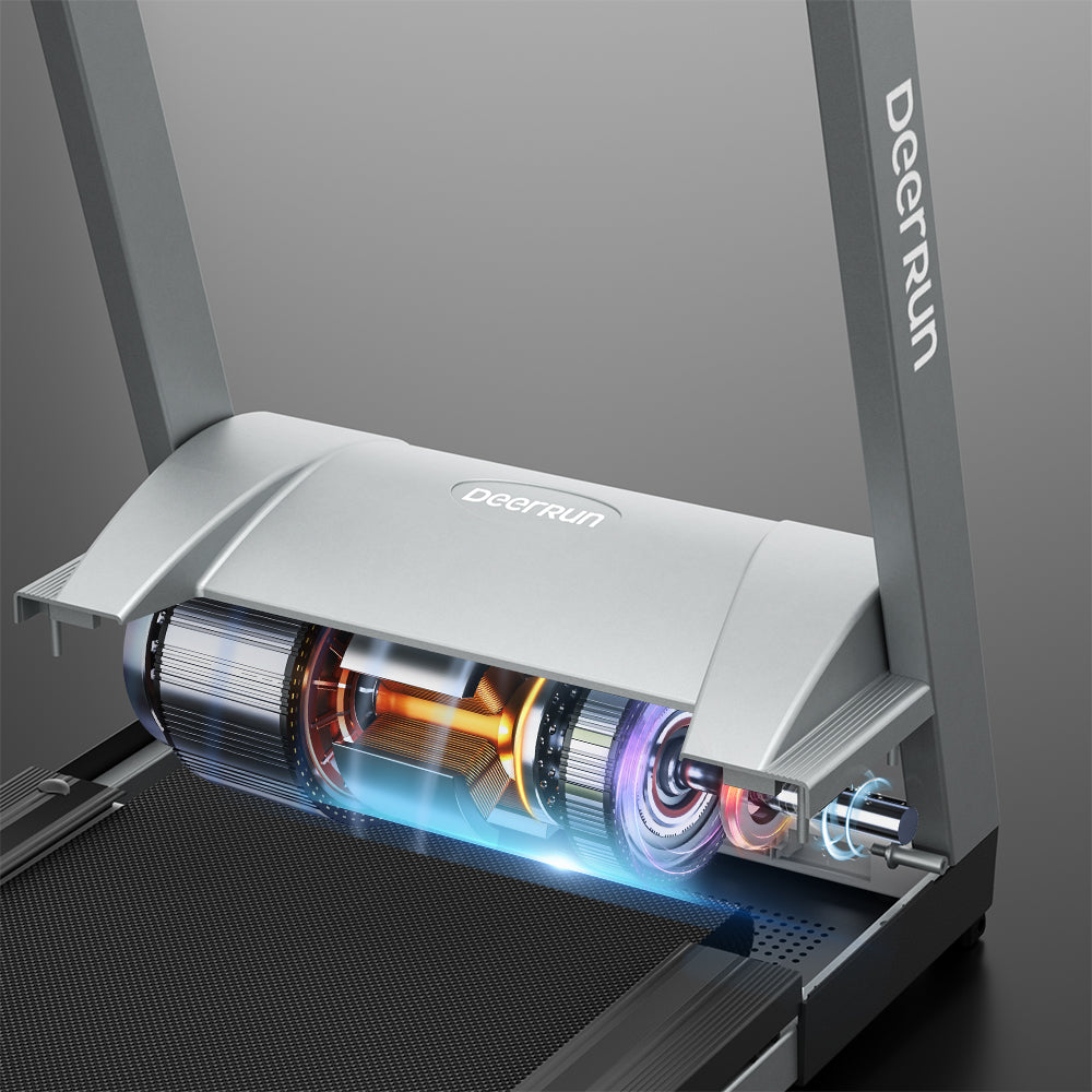 DeerRun A1 Pro Move+ 6% Incline Foldable Treadmill——2025 Upgraded Chip & NFC Support | 350Lbs, 10mph Silver
