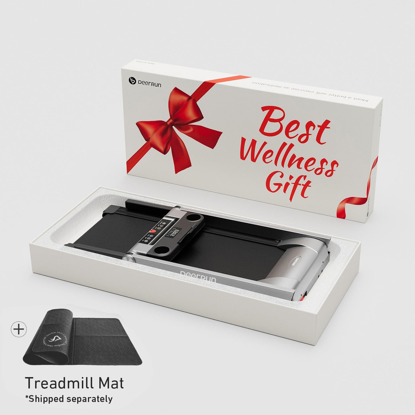 DeerRun A1 Pro Move+ 6% Incline Foldable Treadmill——2025 Upgraded Chip & NFC Support | 350Lbs, 10mph Silver