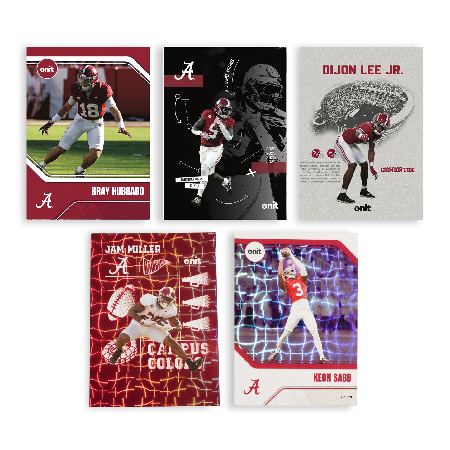 University of Alabama Football 2025 Trading Cards - Single Pack