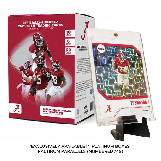 University of Alabama Football 2025 Trading Cards - Platinum Box