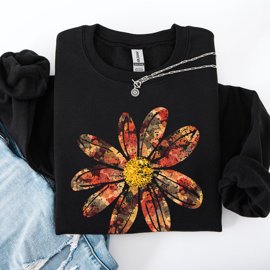 Autumn Flower, Beautiful Fall Floral Sweatshirt