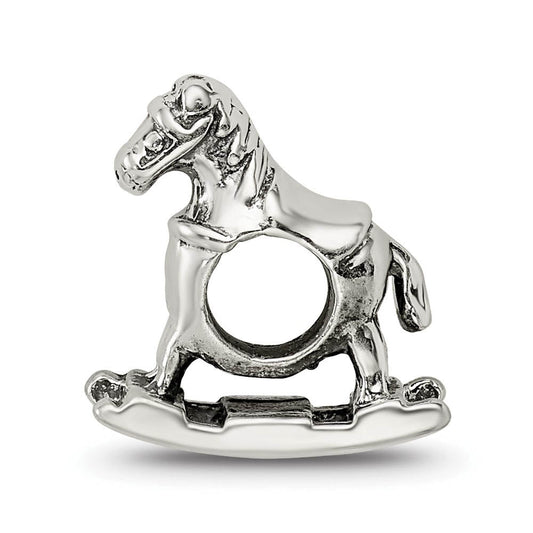 Sterling Silver Rocking Horse Bead Charm