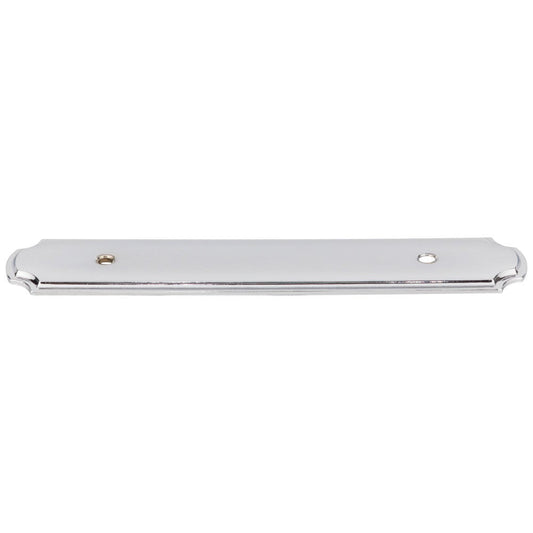 6-1/8" O.L. (96 mm Center-to-Center) Polished Chrome Pull Backplate
