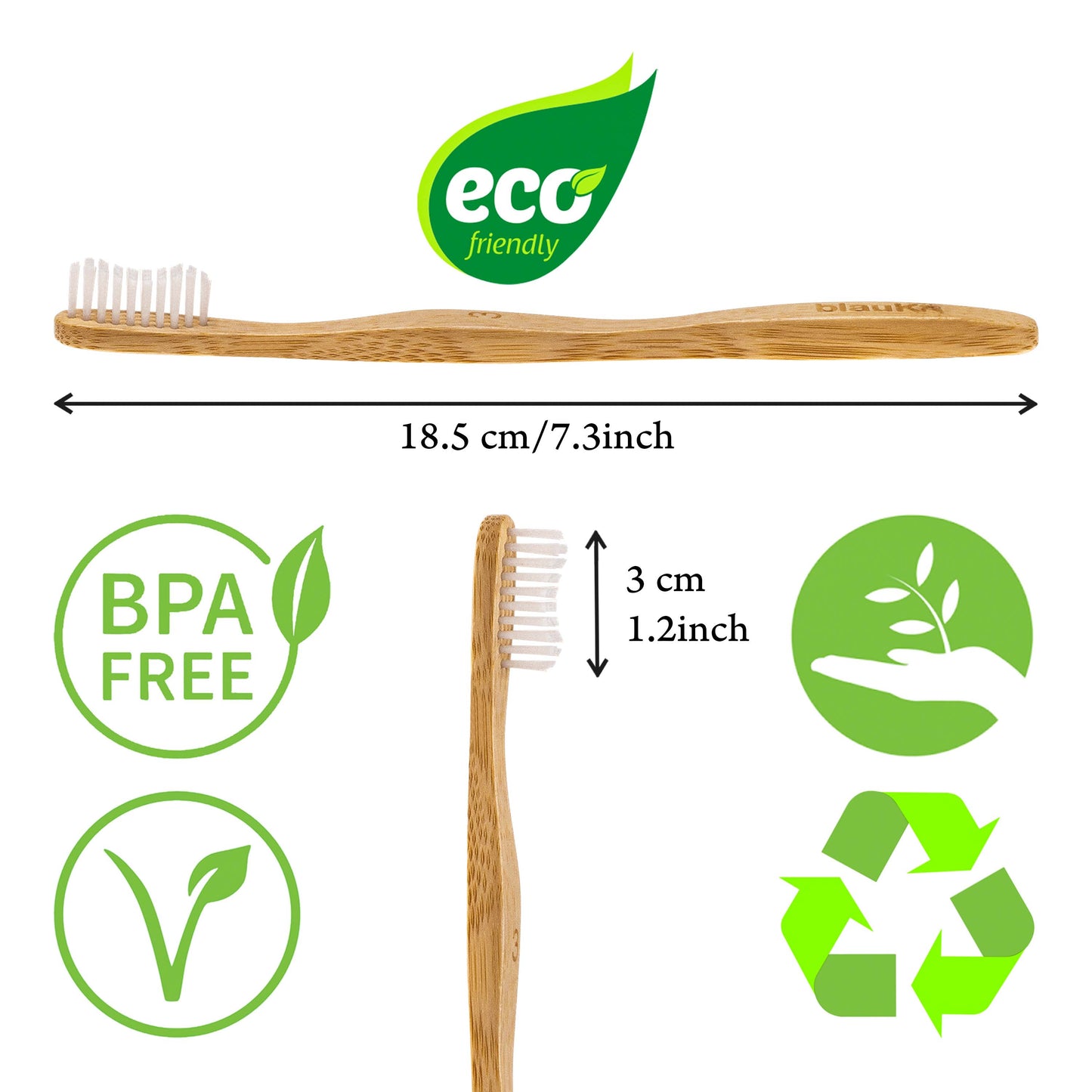 Bamboo Toothbrush Set 4-Pack - Bamboo Toothbrushes with Medium | Kitchen + Metal