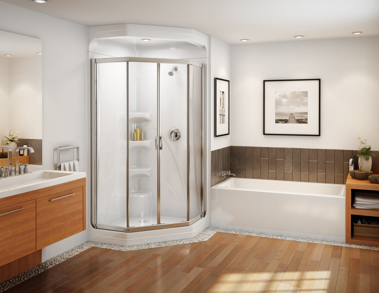 Rubix 6030 Acrylic Alcove Right-Hand Drain Bathtub in White – 59 3/4" x 30" x 18 3/8"