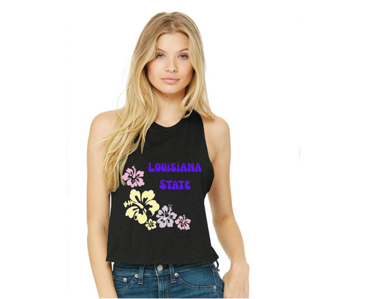 Customizable: Island Vibes 2 Racerback Cropped Tank