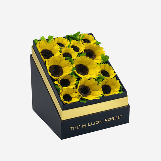 Square Black Box | Sunflowers