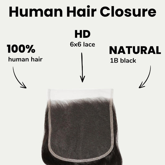 Body Wave 6x6 HD Lace Human Hair Closure