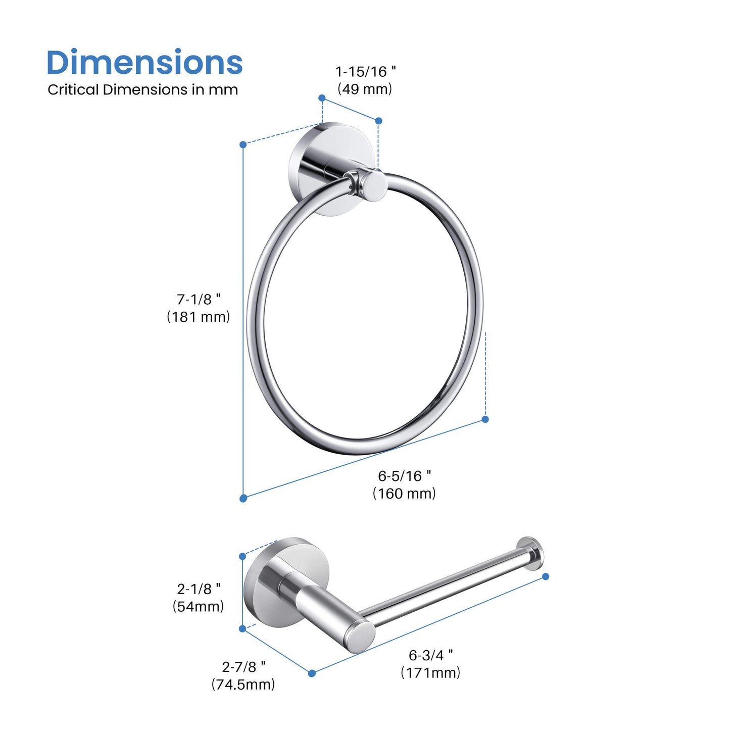 Halo 2-Piece Bathroom Hardware Set 2
