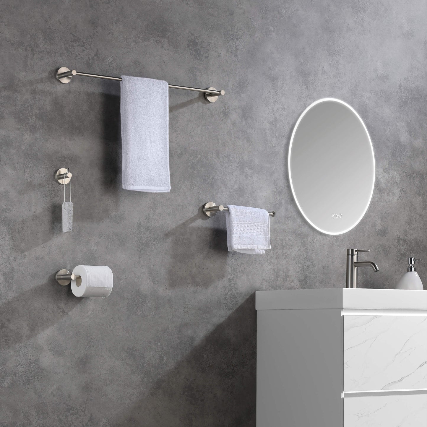Halo 5 Piece Bathroom Hardware Set 1