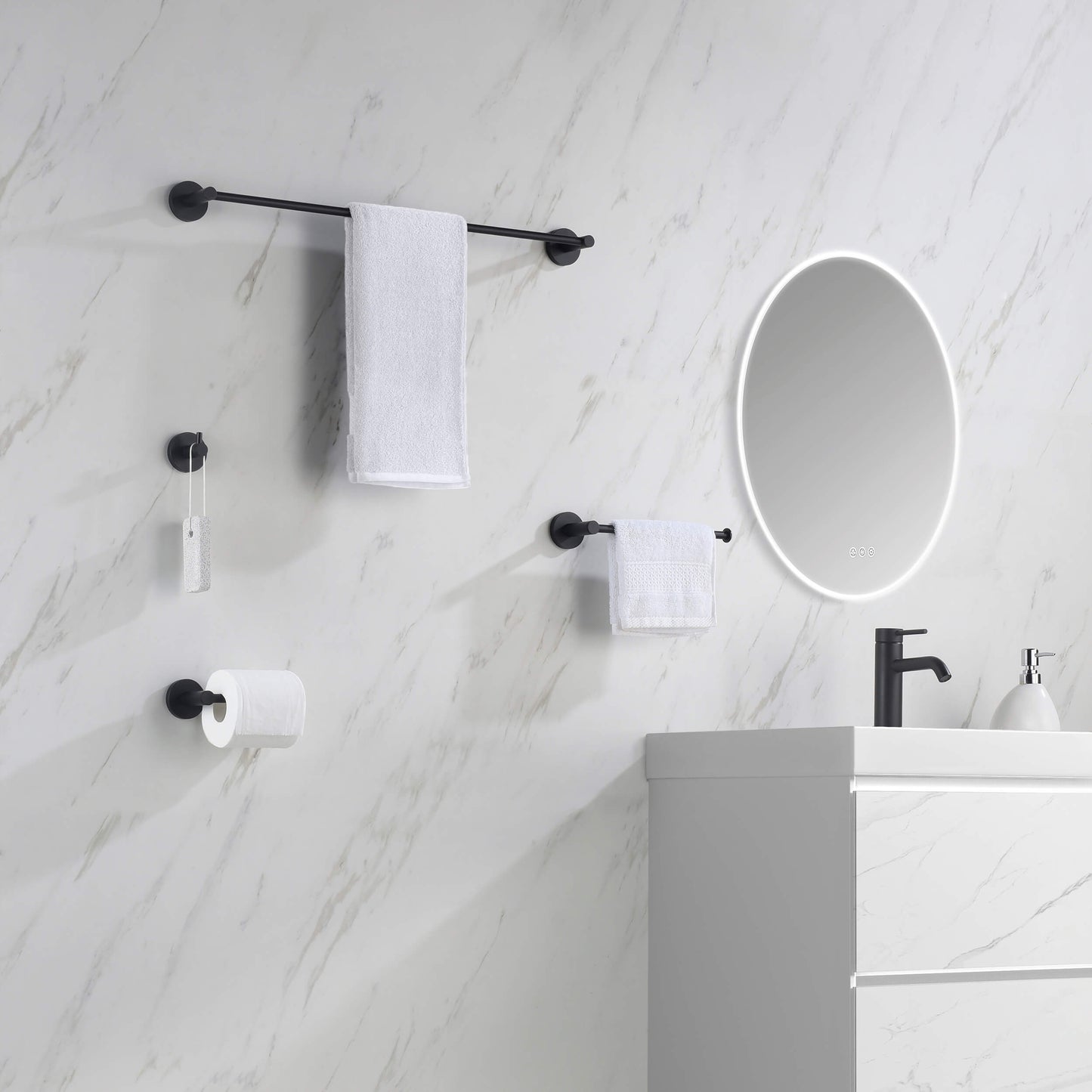 Halo 5 Piece Bathroom Hardware Set 1